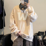 Men Hoodie American Sweater Boys Spring and Autumn Winter Coat round Neck Long Sleeve