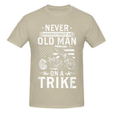 Vintage Never Underestimate An Old Man On A Trike T-Shirt