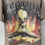 Mixed Emotion T-Shirt Alien~ Paleo Print Summer~~ Short Sleeve