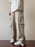 Men Sweatpants Men's Summer Pants Hiphop Leg Zipper Straight