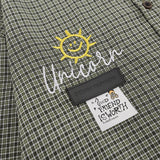 Men Long Sleeved T Shirt Vintage Plaid Long Sleeve Shirt Ins Bear Embroidery Pocket Casual Shirt