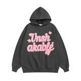 Men Hoodie Foam Letter Printed Hoodie Men's Autumn and Winter Oversize Loose Sports Pullover