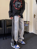 Men Sweatpants Fall Sports Pants Loose Straight Wide Leg Casual