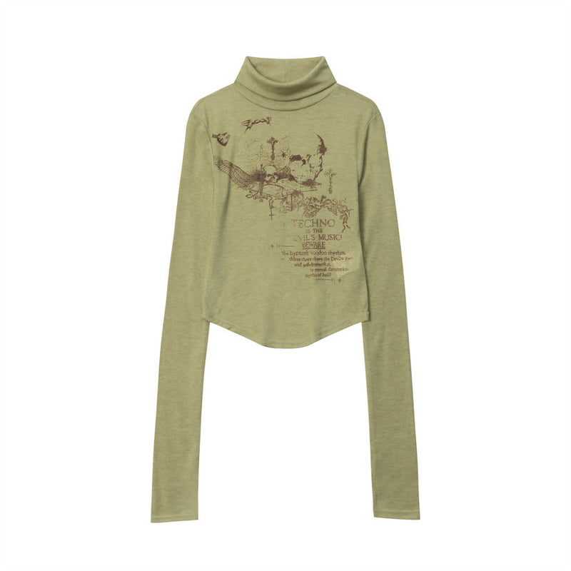 Women Long Sleeve T-Shirt Long Sleeve T-shirt Girls Spring and Autumn Printed Short