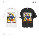 American vintage street T-shirt pure cotton men's and women's summer loose