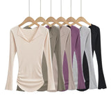 Women's T-Shirt Long-Sleeved T-shirt Women's Tight Bottoming Top