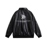 Unisex Jacket Autumn Plaid Letters Embroidered Jacket Women's Clothing