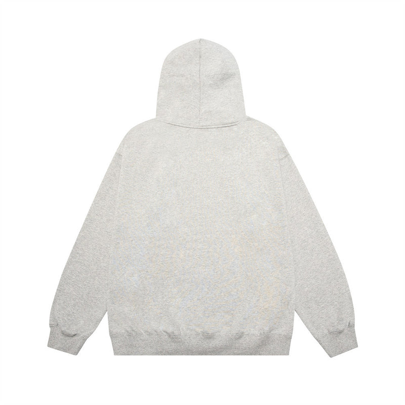 Men Fleece Lined Hoodie Fall/Winter Men's Hooded Sweater Ins Letter Print Hoodie Loose Casual