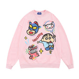 Men Hoodie Crayon Xiaoxin Printed Pullover Sweatshirt Boys Spring and Autumn Leisure Loose