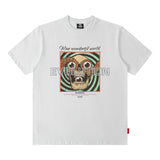 Men's T Shirt Printed Short-Sleeved T-shirt Men's and Women's Retro Loose Top