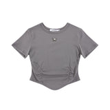 Women T-shirt Short-Sleeved T-shirt Girls Summer Casual O-neck Short