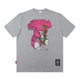 Men T Shirt Cartoon Printed Short-Sleeved T-shirt Men's and Women's Hip Hop round Neck Loose