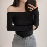 Women Long Sleeve Shirt Tight Bottoming Shirt
