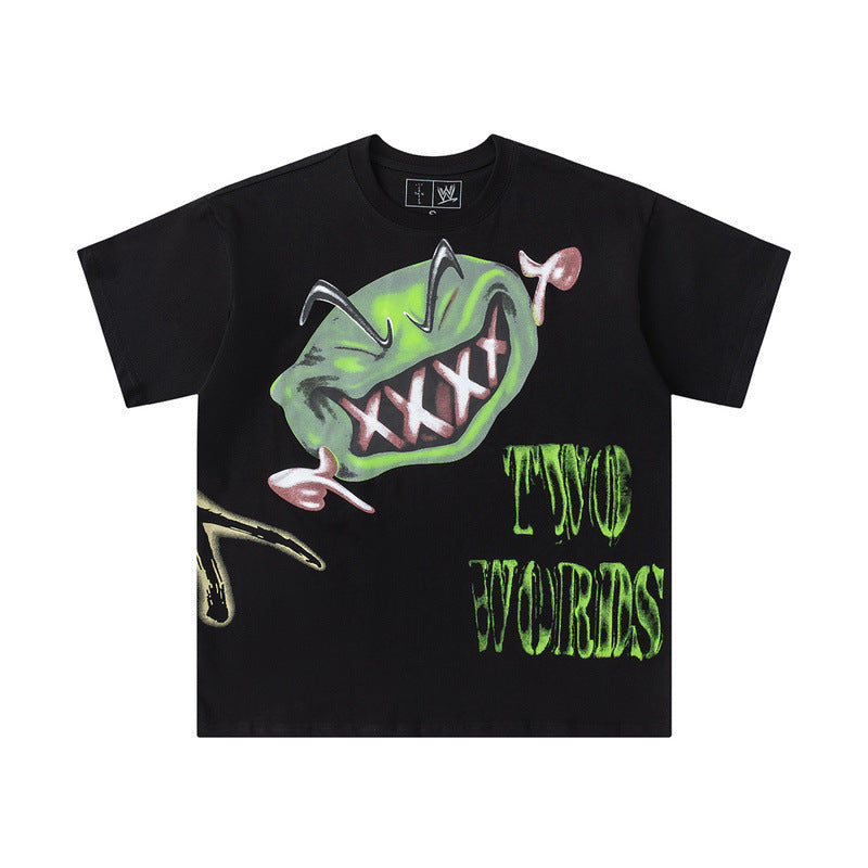 Travis Scott T-Shirt Travis Scott x WWE Short Sleeve T-Shirt Summer