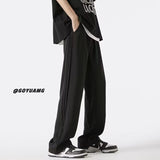 Men Sweatpants Retro Khaki Pants Men's Summer Design Sense