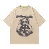 Men T Shirt Fashion Brand Graffiti Printing Short-Sleeved T-shirt Men and Women Loose