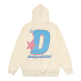 Men Hoodie Hooded Sweater Men's Long Sleeve Vintage Fashion Big Letter D