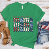 Women's Independence Day T Shirt round Neck Short Sleeve T-shirt Women's Top