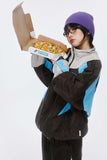 Unisex Jacket Fall Multi-Color Mosaic Stand Collar Coat Women's Clothing