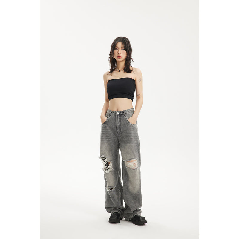 Unisex Jeans Men and Women Loose