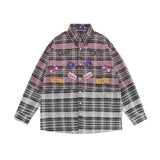 Men's Long Sleeve T Shirt Men's Spring and Autumn Stitching Embroidered Letter Long Sleeve Shirt
