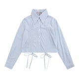 Women Long Sleeve Shirt Short Long Sleeve Shirt for Girls Autumn Design Casual