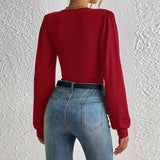 Women Jumpsuit Women's Spring/Summer Fashionable Fitted Long Sleeve Jumpsuit