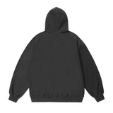 Men Hoodie Flocking Embroidered Cat Letter Hooded Sweater