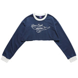 Women Long Sleeve T-shirt Short-Sleeved T-shirt Girls Autumn Casual Loose