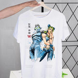 JoJo Bizarre Adventure T Shirts print O-Neck Short Sleeve