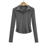 Women T-shirt Autumn Undershirt Slim Sweater Women's T-shirt