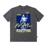 Men T Shirt Portrait Printing Short-Sleeved T-shirt Men's Loose Casual