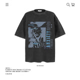 American vintage street T-shirt cotton men loose summer