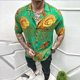 Men Shirt Fall Men's Clothing Polo Shirt Printed T-shirt Shirt Long Sleeve