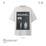 American vintage street T-shirt men's loose spring and summer half-sleeved shirt