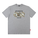 Men T Shirt Retro Dark Printed Short-Sleeved T-shirt Men and Women Loose