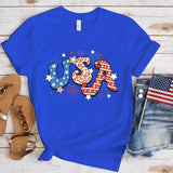 Women's Independence Day T Shirt round Neck Short Sleeve T-shirt Women's Top