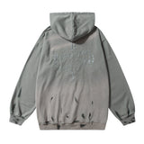 Men Hoodie Inkjet Gradient Hooded Sweater Splash Ink Painting Pullover Hoodie