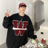 Men Hoodie Letter Sweater Men's Ins Loose National Fashion High Street Top
