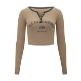 Women T-Shirt Autumn Women's Short T-shirt Fashion Slim Top