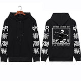 Jujutsu Kaisen Gojo Satoru Print zipper Hoodies Funny