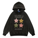 Men Hoodie Printed Washed Distressed Hooded Sweater Men's Long Sleeve Autumn and Winter