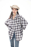 Unisex Jacket Autumn Plaid Loose Shirt