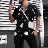 Men Shirt Summer Shirt Men Short Sleeve Fashion Polo Collar