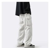Men Sweatpants Men's Straight Loose Wide Leg Pants Retro Drape Casual