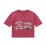 Women T-shirt Letter Printed Short T-shirt Casual round Neck