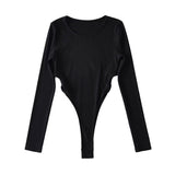 Women T-Shirt Long-Sleeved Jumpsuit Women's Autumn and Winter Slim T-shirt
