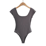 Women T-Shirt Summer Slim Fit Jumpsuit Short Sleeve T-shirt