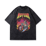 Men T Shirt Hip Hop Niche Print Distressed Short Sleeve T-shirt Men and Women Vintage