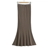 Women Skirt Spring Midi Skirt Fishtail Dress Long Skirt